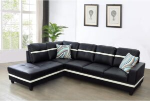 2: home Living Room Sofa Set 2 Pieces Sectional Sofa Set,