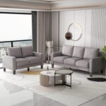 2-Piece Sofa Set 2+3 Seats Living Room Set with Storage Space