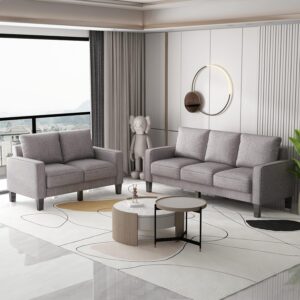 2-Piece Sofa Set 2+3 Seats Living Room Set with Storage Space