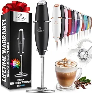 This image shows the result of Zulay Kitchen Powerful Milk Frother Handheld