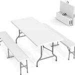 This image shows the result of 6 Feet Camping Folding Table Chair Set