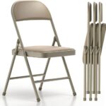 This image shows the result of Nazhura 4 Pack Folding Chairs with Padded