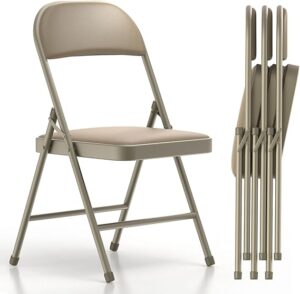 This image shows the result of Nazhura 4 Pack Folding Chairs with Padded