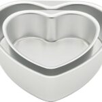 This image shows the result of 2 pcs Aluminum Heart Shaped Cake