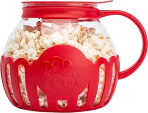 This image shows the result of Patented Micro-Pop Microwave Popcorn Popper