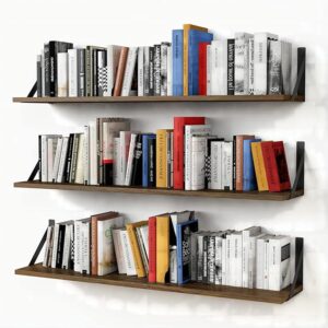 This image shows the result of Forbena Floating Book Shelves for Wall