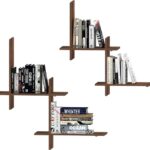 This image shows the result of Wood DIY Floating Book Shelves for Wall