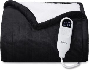 This image shows the result of Bedsure Heated Blanket Electric Throw