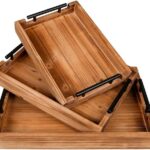 This image shows the result of 3 Piece Decorative Nested Wood Serving Tray