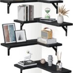 This image shows the result of Amada HOMEFURNISHING Corner Floating Shelves