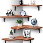 This image shows the result of EACHPAI Floating Corner Shelves for Wall Décor