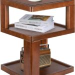 This image shows the result of Square 3 Tier Solid Wood Side Table