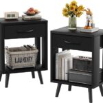 This image shows the result of Nightstands Set of 2 with Fabric