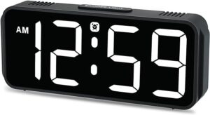 This image shows the result of Big Numbers Electric Clock Large Display Battery