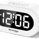 This image shows the result of Outlet Powered Compact Clock for Bedrooms Bedside