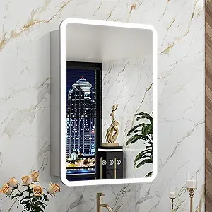 This image shows the result of Medicine Cabinet with Backlit and Front Adjustment