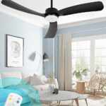 This image shows the result of Black Ceiling Fan with 52 inch Modern Lights