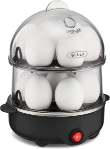 This image shows the result of BELLA Rapid Electric Egg Cooker and Omelet Maker