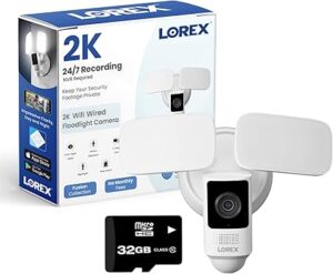 This image shows the result of Lorex 2K Wi-Fi Floodlight Camera with Adjustable