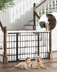 This image shows the result of Stairs Easy Walk Thru Auto Close Pet Gates