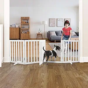 This image shows the result of Foldable Indoor Dog Gate for House Freestanding