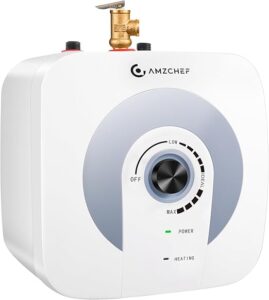 This image shows the result of AMZCHEF Electric Mini-Tank Water Heater