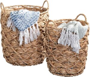 This image shows the result of Decorative Wicker Baskets with Handles for Storage