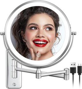 This image shows the result of DECLUTTR Rechargeable Wall Mounted Makeup Mirror