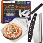 This image shows the result of Pizza Cutter Rocker Knife with Blade Cover