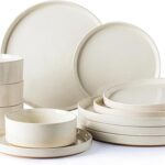 This image shows the result of High Edge Stoneware Plates and Bowls Set