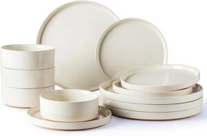 This image shows the result of High Edge Stoneware Plates and Bowls Set