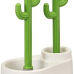 Cactus Toilet Plunger and Brush Set for Bathroom