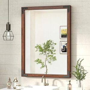 This is image shows the result of TokeShimi 24x36 Inch Farmhouse Mirror