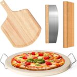 This image shows the result of Pizza Stone for Oven and Grill with Pizza Peel