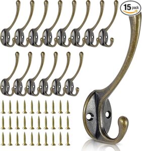 This image shows the result of 15-Pack Heavy Duty Metal Coat Hooks