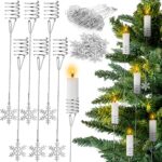 20 Pcs Silver Christmas Tree Candle Holders