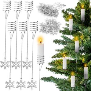 20 Pcs Silver Christmas Tree Candle Holders