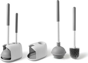 Eyliden 2 Pack Toilet Plunger and Brush Set