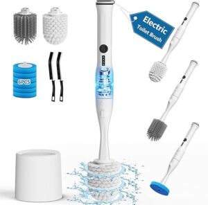 Electric Toilet Brush and Holder Set