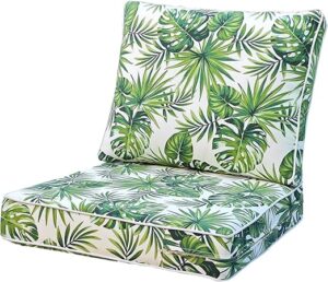 Outdoor Seat/Back Deep Chair Cushion Set for Patio