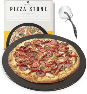 This image shows the result of eramic Pizza Stone Set Non-Stick Stain-Free