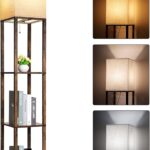 RUNTOP Floor Lamp with Shelves